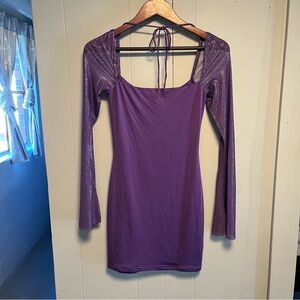 Lucy in the Sky Bell Sleeve Mini Bodycon Fairy Dress Medium (Juniors)